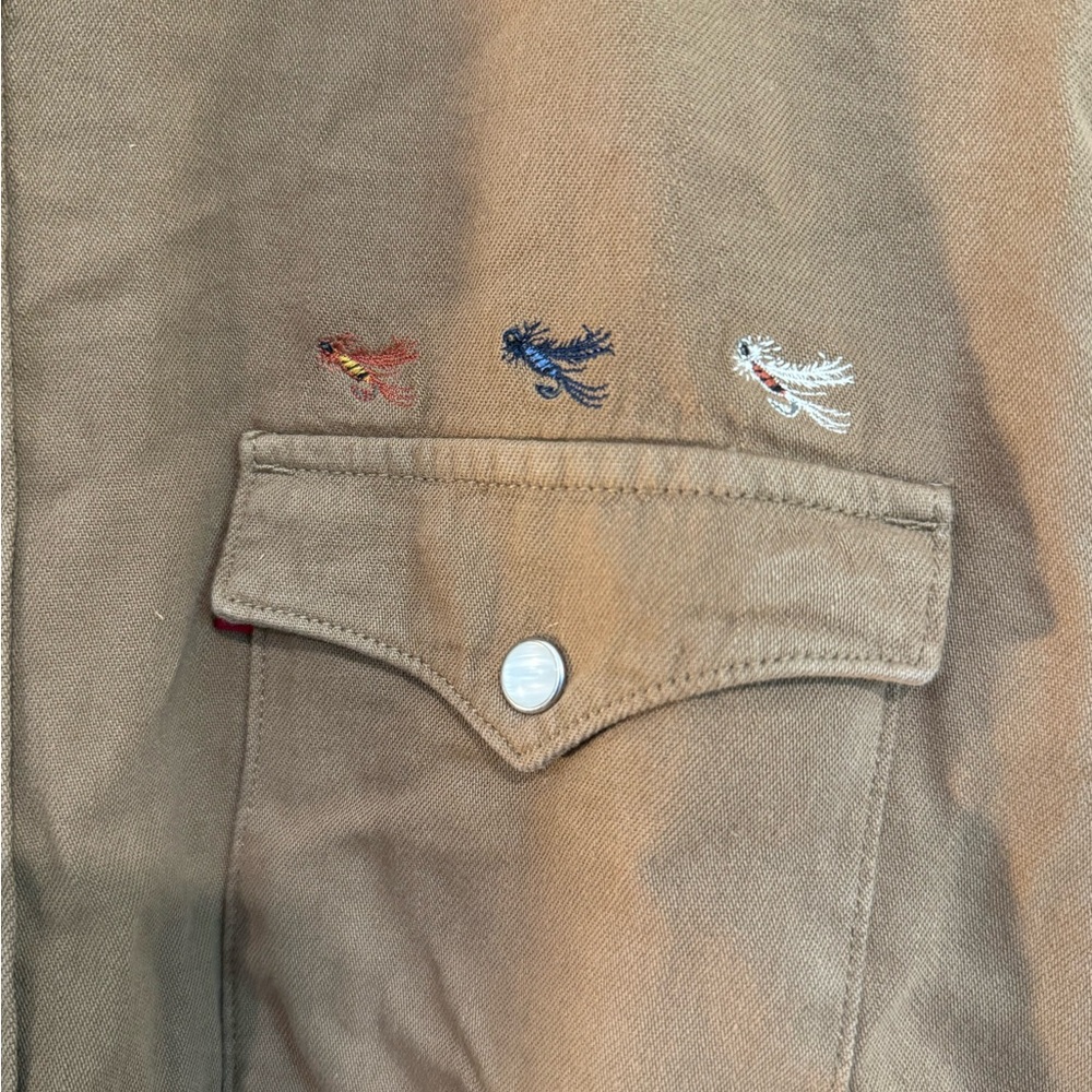 *NWT* Levi's Tan Embroidered Button-Up Shirt - Picture 3 of 4